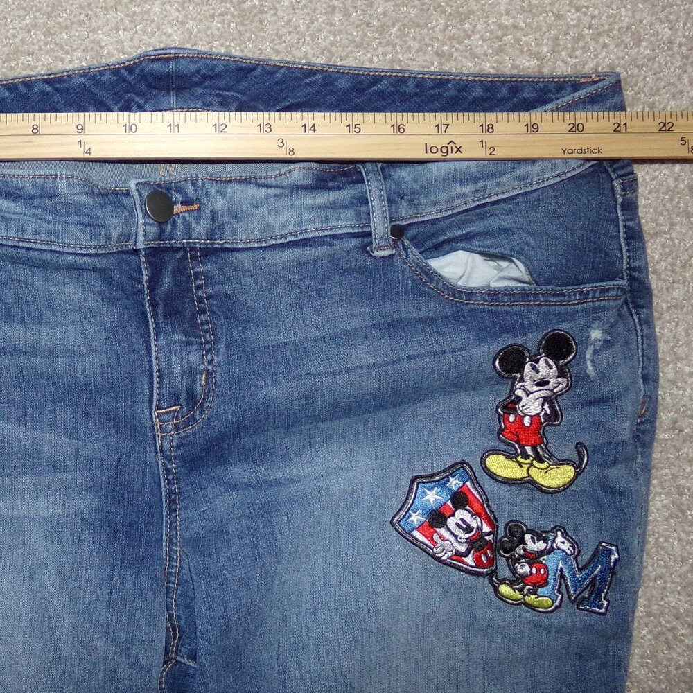 TORRID X DISNEY MICKEY MOUSE PATCH DISTRESSED JEA… - image 2